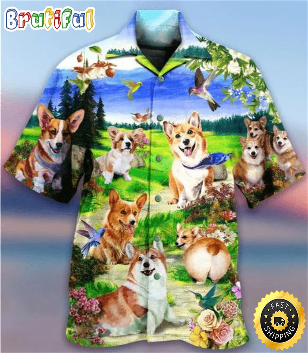 Corgi Cute Dog Aloha Hawaiian Shirts Men Dog Hawaiian Shirt Best Gifts For Dog Lovers 1