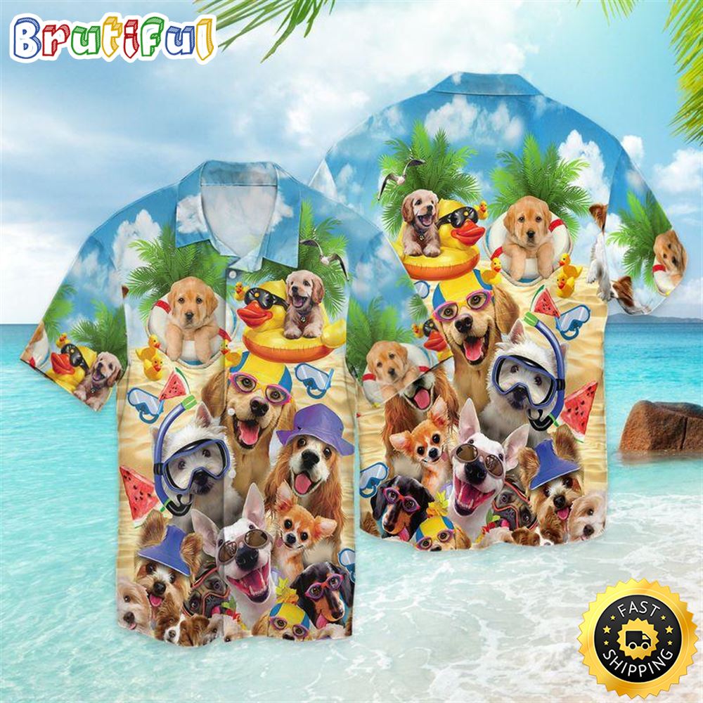 Dog Beach Hawaiian Shirts Men Dog Hawaiian Shirt Best Gifts For Dog Lovers 1