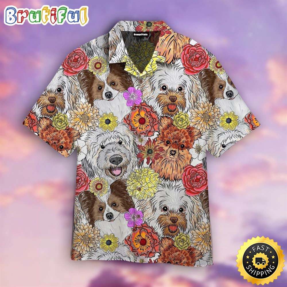 Dog Floral Hawaiian Shirts Men Dog Hawaiian Shirt Best Gifts For Dog Lovers 1