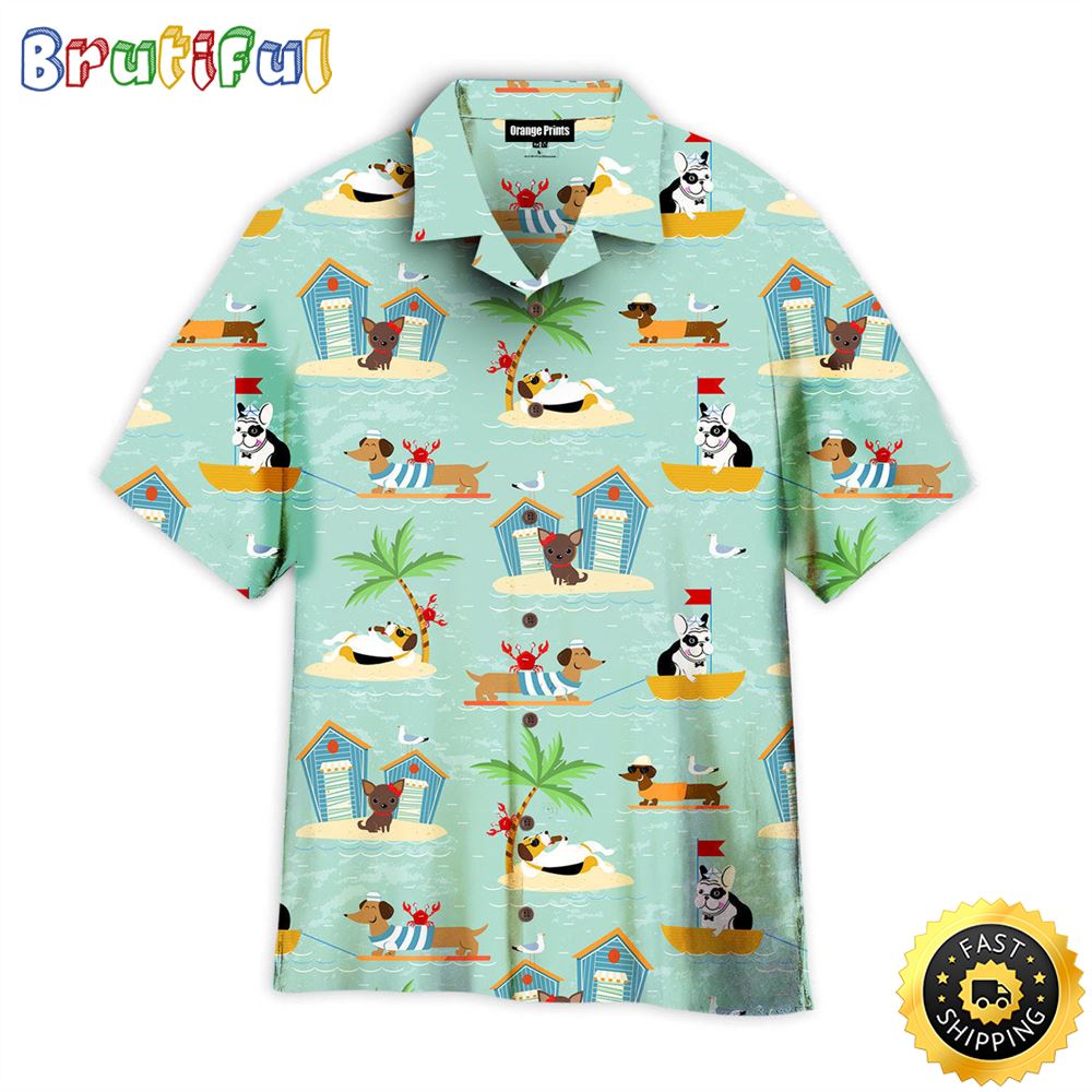 Dogs On Vacations Dog Hawaiian Shirt Mens Hawaiian Shirt Gifts For Dog Lovers 1