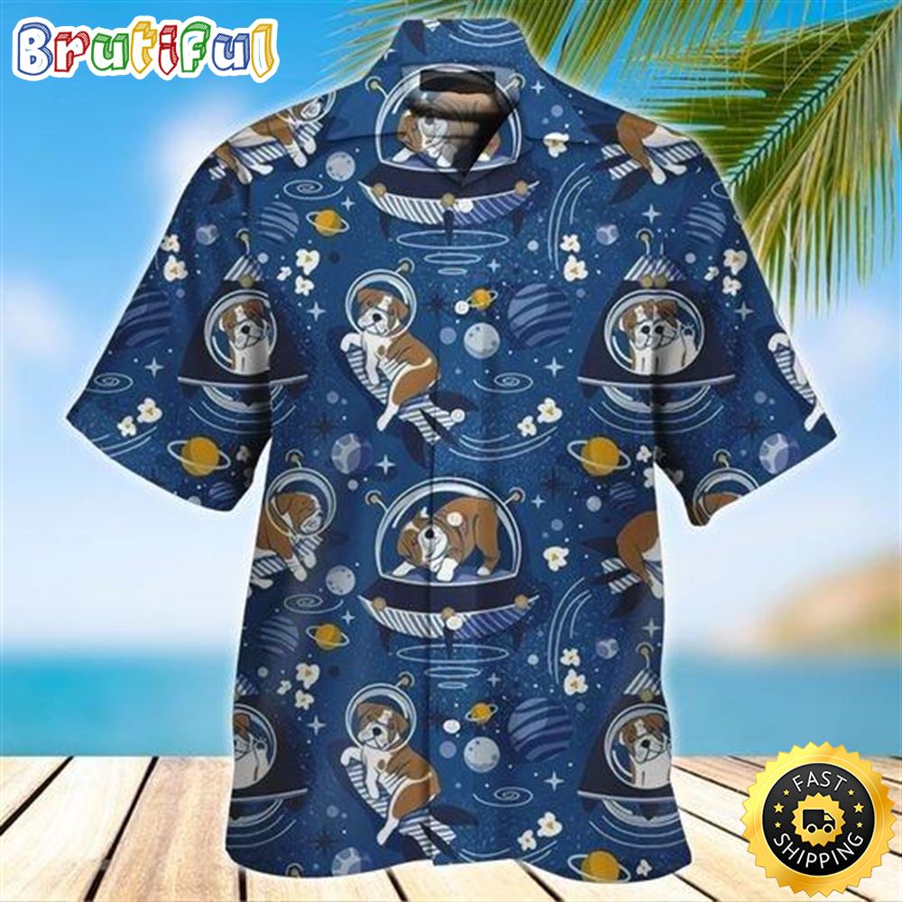 English Bulldog Hawaiian Shirt Mens Hawaiian Shirt Gifts For Dog Lovers 1