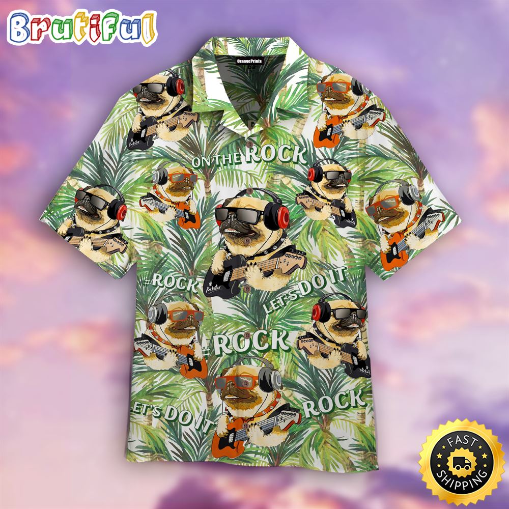 French Bulldog On The Rock Dog Hawaiian Shirt Mens Hawaiian Shirt Gifts For Dog Lovers 1