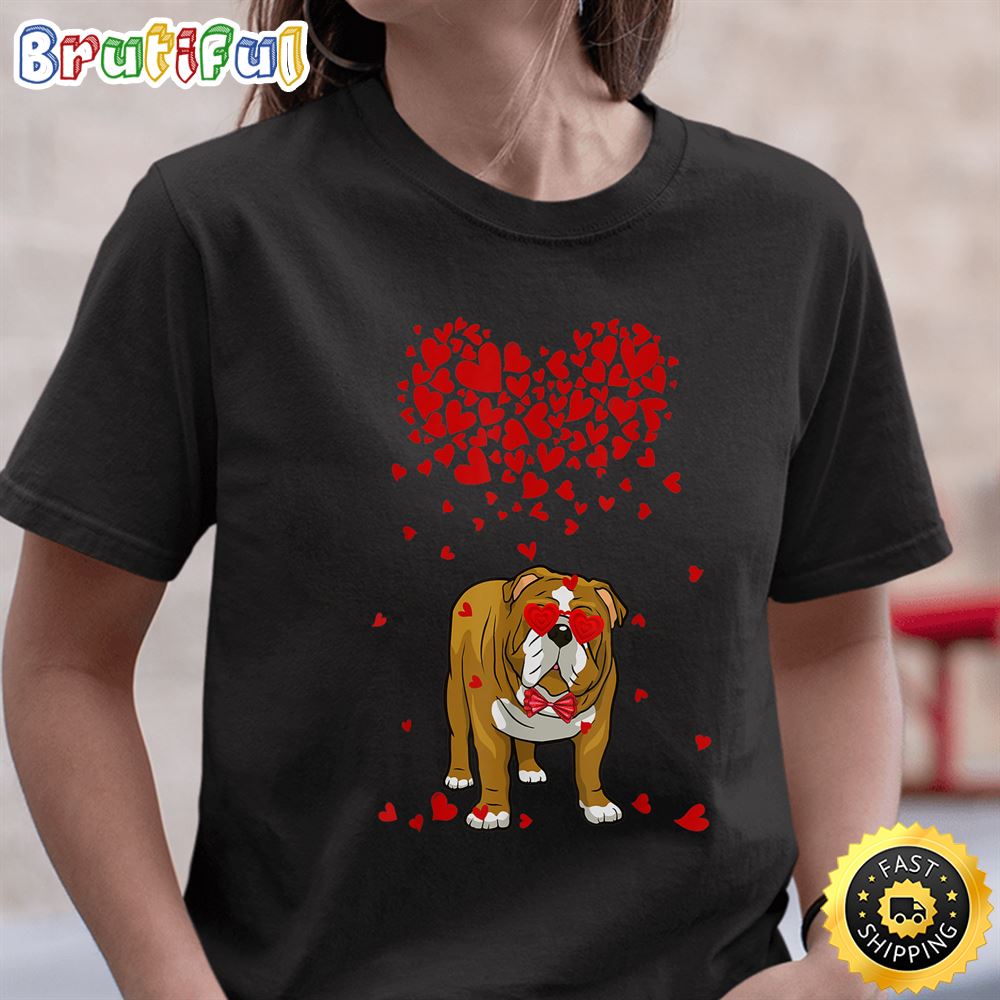 Funny English Bulldog Outfit Dog Lover Valentine Gifts T Shirt