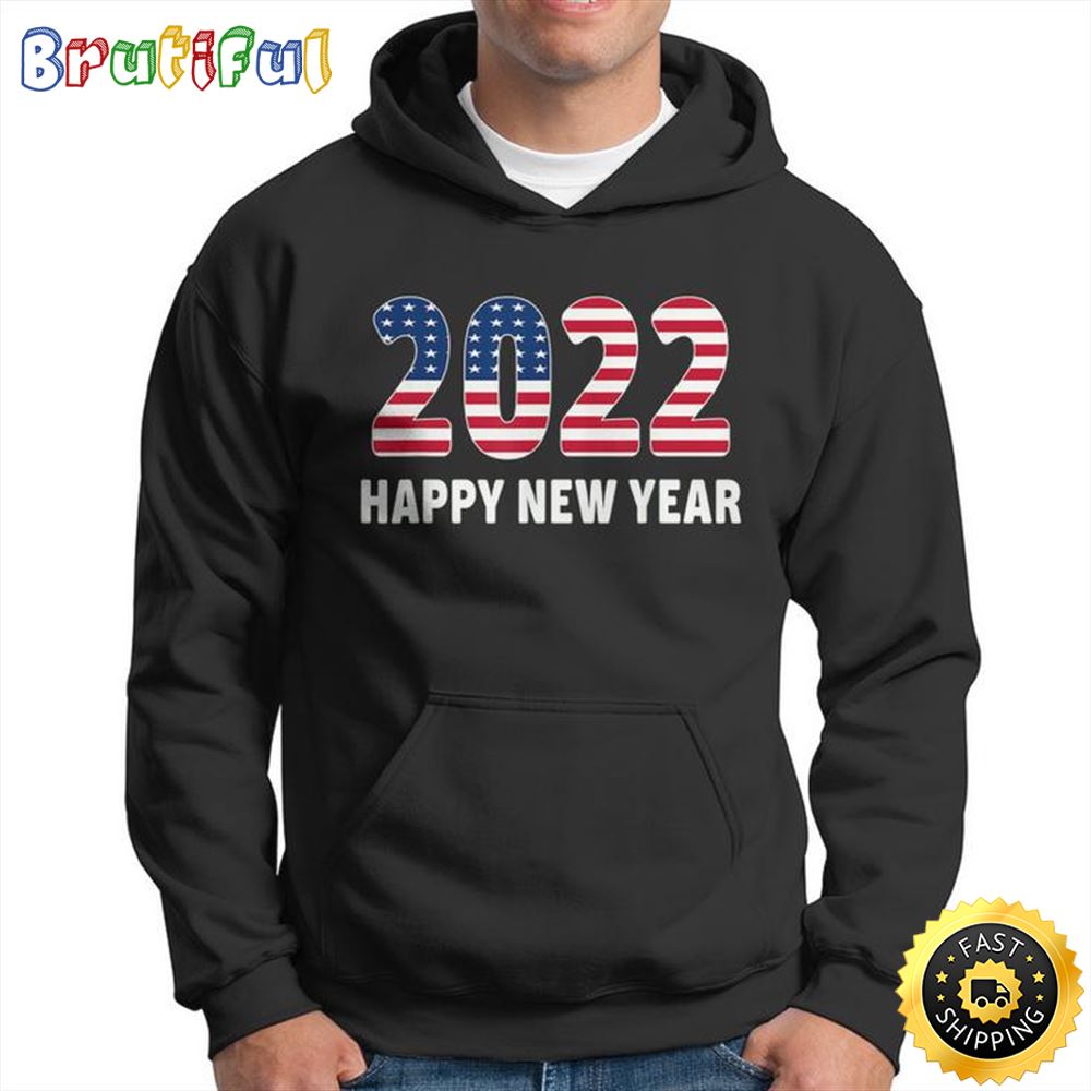 Happy New Year 2022 Flag America New Years Eve Unisex Basic T shirt 1