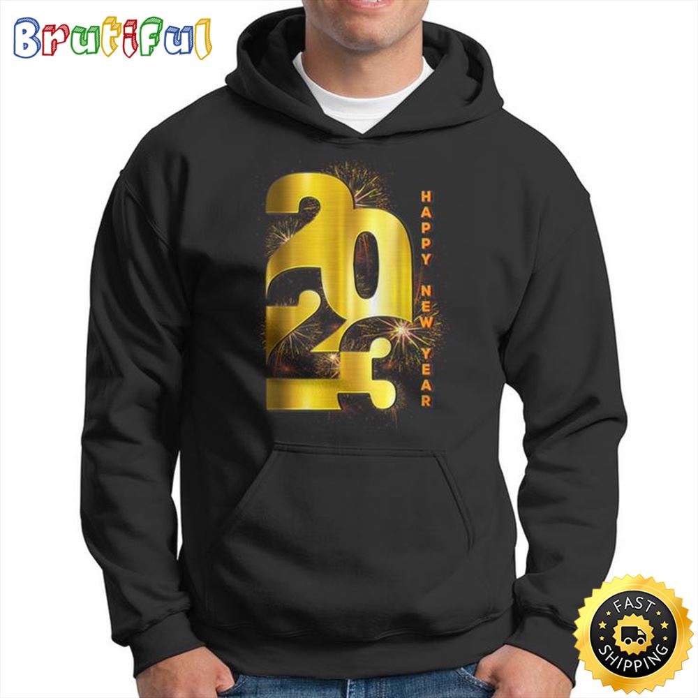 Happy New Year 2023 New Years Eve Party Supplies 2023 Unisex Basic T shirt 1