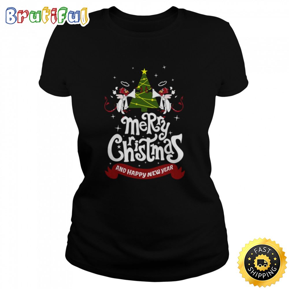 Helluva Boss Merry Christmas And Happy New Year Unisex Basic T shirt 1