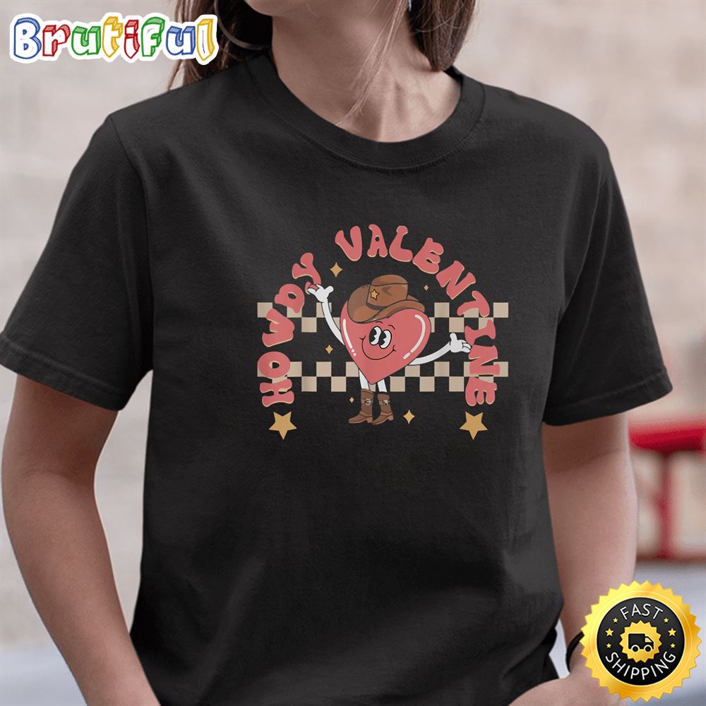 Howdy Valentine Retro Western Valentine s Day 2023 T Shirt