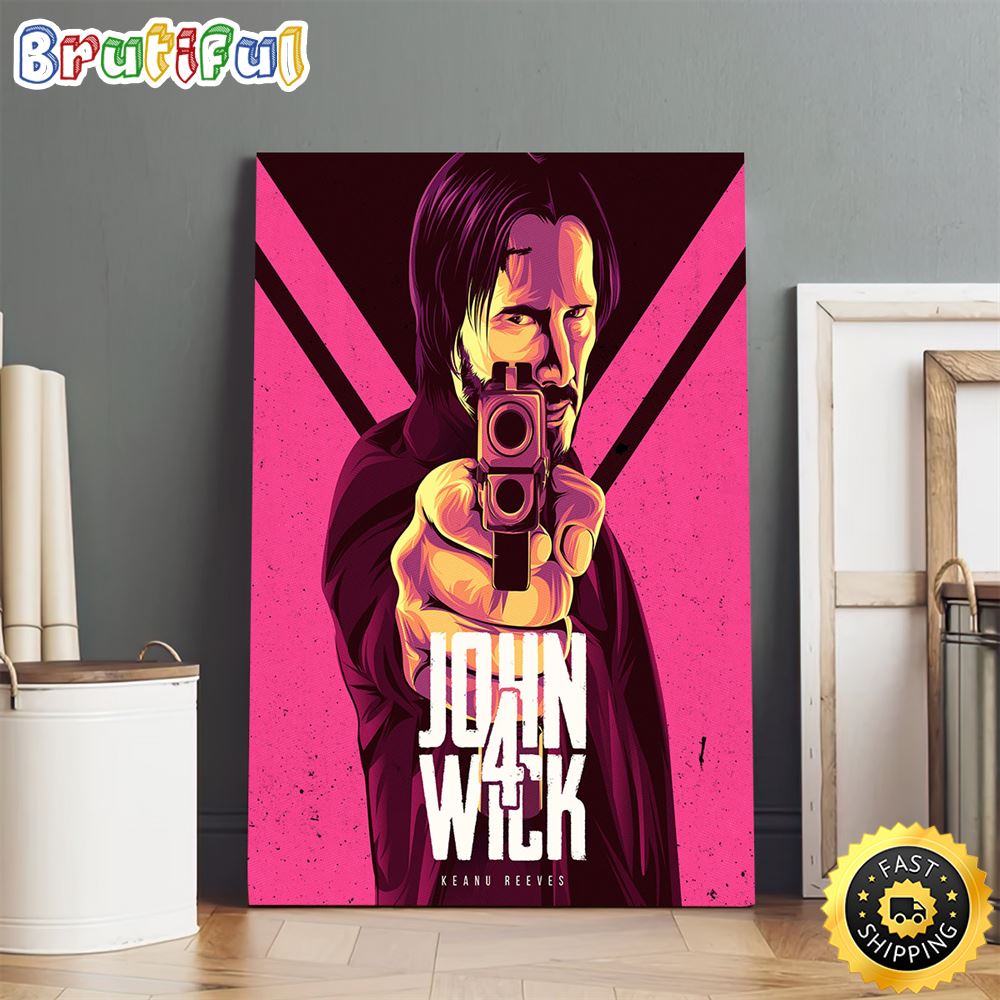John Wick 4 Keanu Reeves Poster Canvas