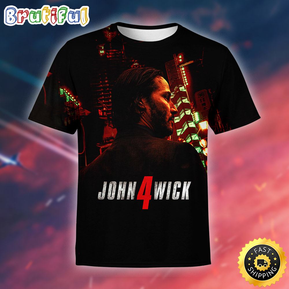 John Wick Chapter 4 Hagakure Poster 3d T Shirt All Over Print Shirts