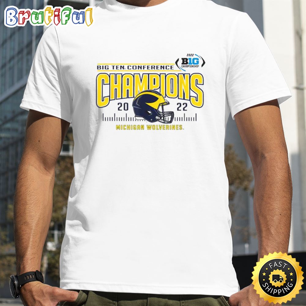 Michigan Wolverines Big Ten Champs 2022 Football Helmet T shirt