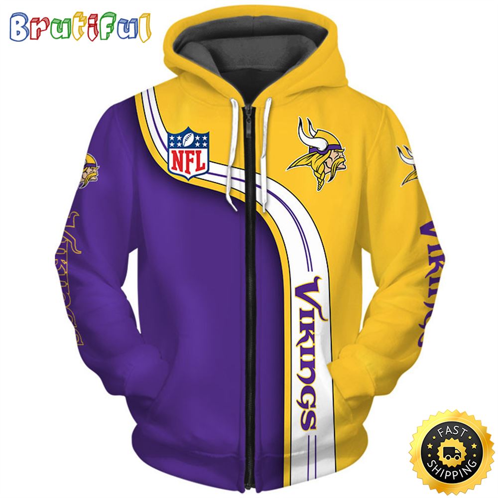 N.F.L.Minnesota Vikings NFL Vikings 3D Hoodie All Over Print Shirts