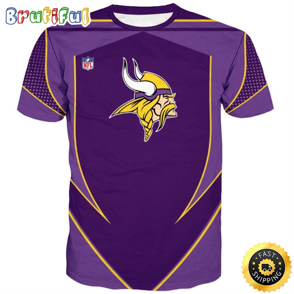 N.F.L.Minnesota Vikings Vikings Logo 3D T shirt All Over Print Shirts