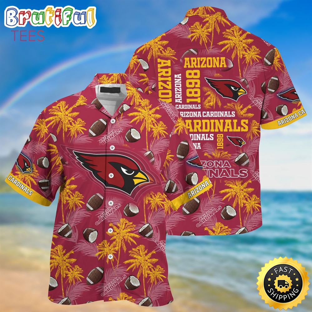 NFL Arizona Cardinals Coconut Red Yellow Hawaiian Shirt