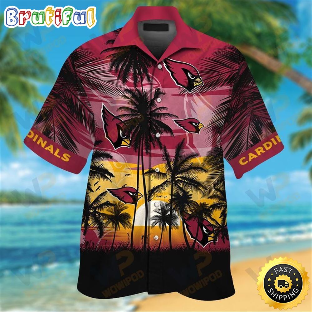 NFL Arizona Cardinals Red Beach Sun Hawaiian Shirt