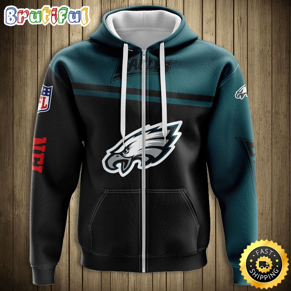 NFL Eagles Eagles Logo 3D Hoodie All Over Print Shirt