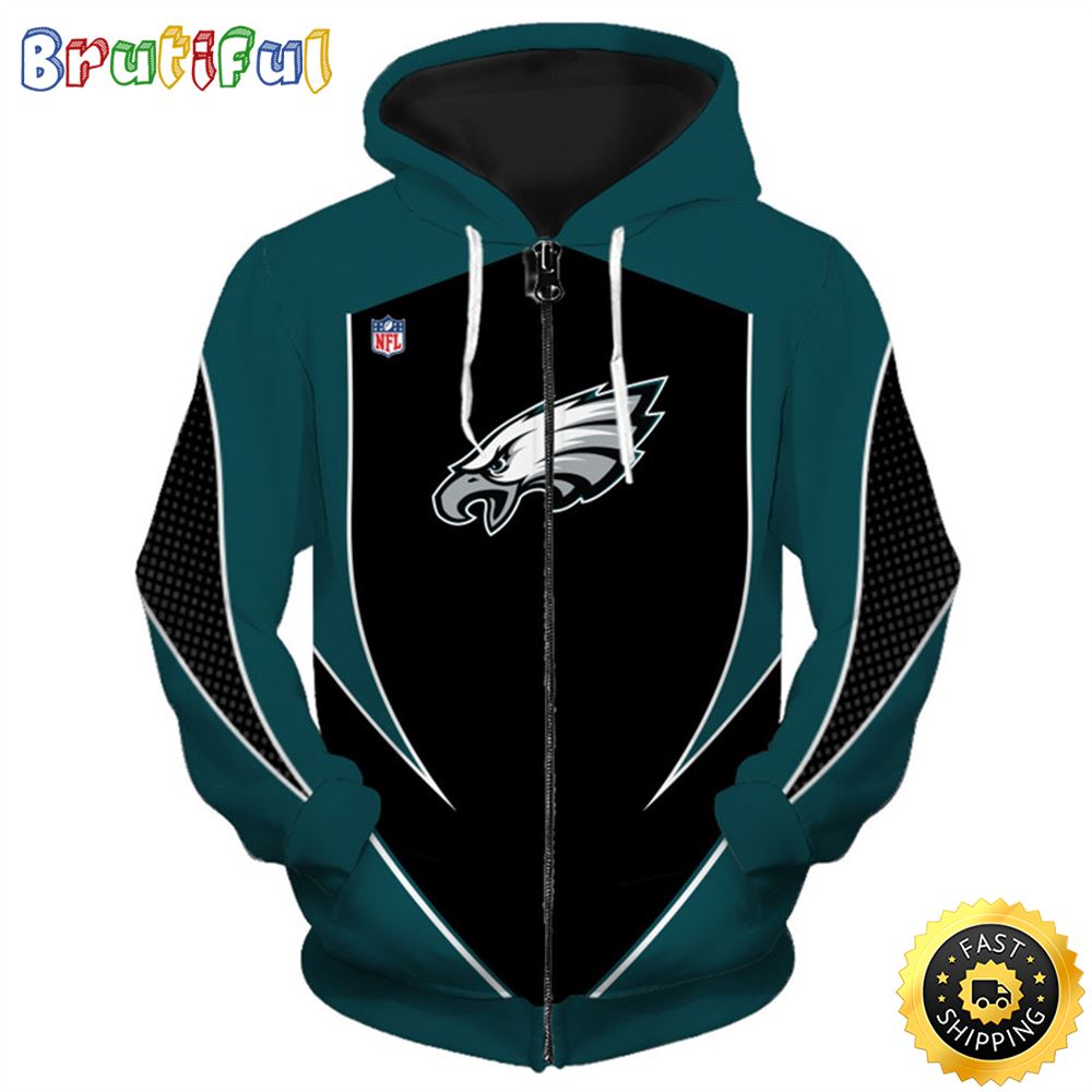 NFL Eagles NFL Eagles Logo 3D Hoodie All Over Print Shirt