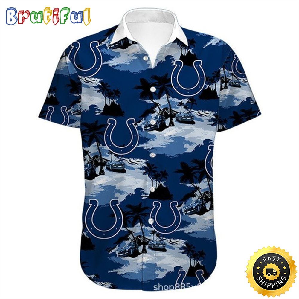 NFL Indianapolis Colts Royal Blue Hawaiian Shirt
