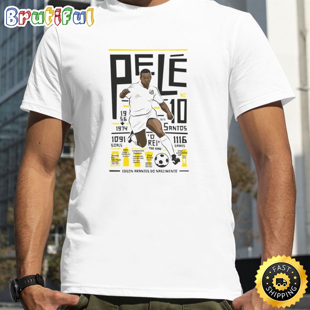 Pele Santos Fc The Football Legend Player Soccer Unisex Tee T Shirt