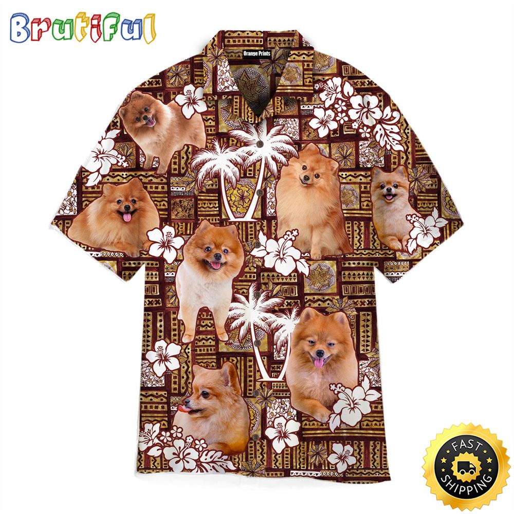 Pomeranian Tropical Dog Hawaiian Shirt Mens Hawaiian Shirt Gifts For Dog Lovers 1