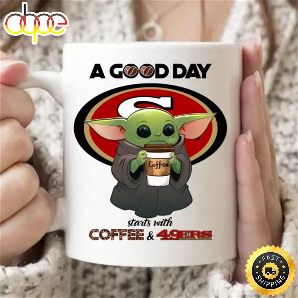 San Francisco 49ers Baby Yoda NFL Coffee Mug