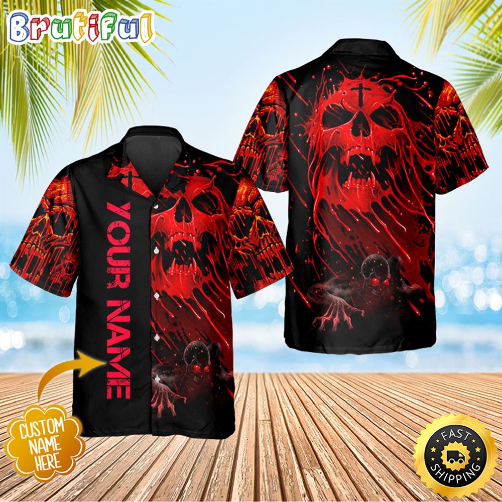 Scary Skull Screaming Personalized Hawaiian Shirt Hawaiian Shirt For Men Best Hawaiian Shirts 1