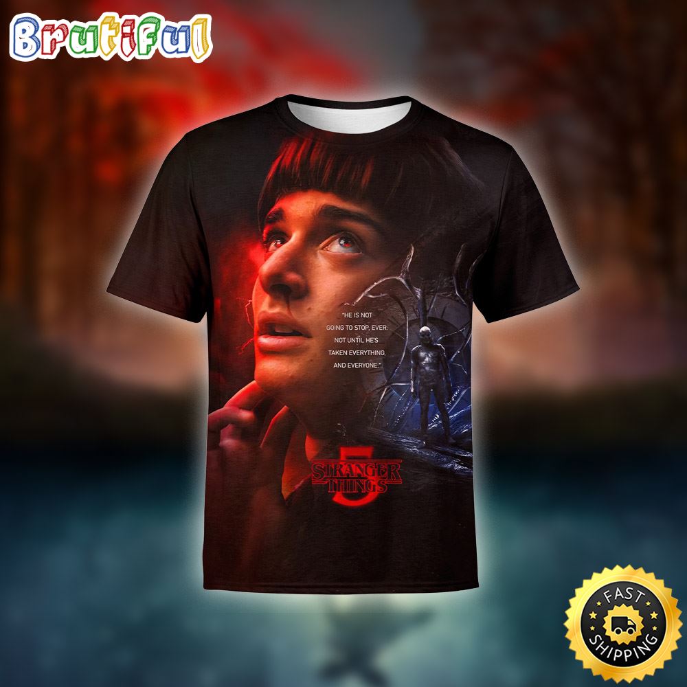 Stranger Things Its Not Over Yet Season 5 2024 T Shirt All Over Print Shirts