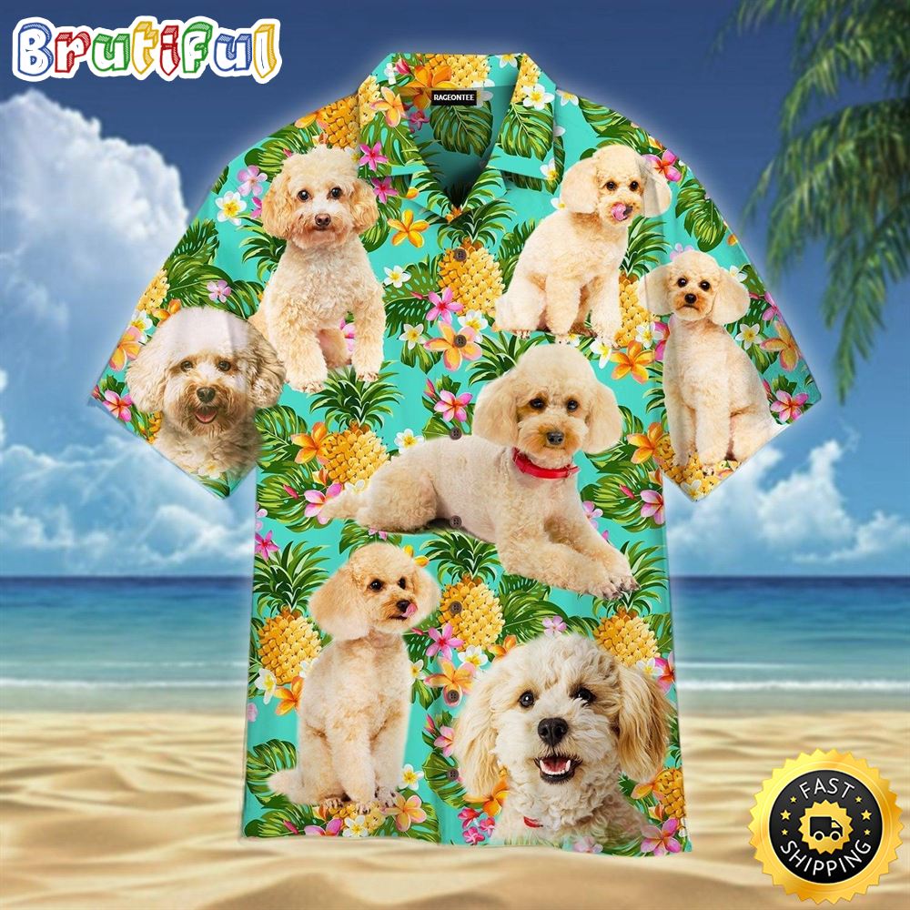 Tropical Pineapple Poodle Dog Hawaiian Shirt Mens Hawaiian Shirt Gifts For Dog Lovers 1