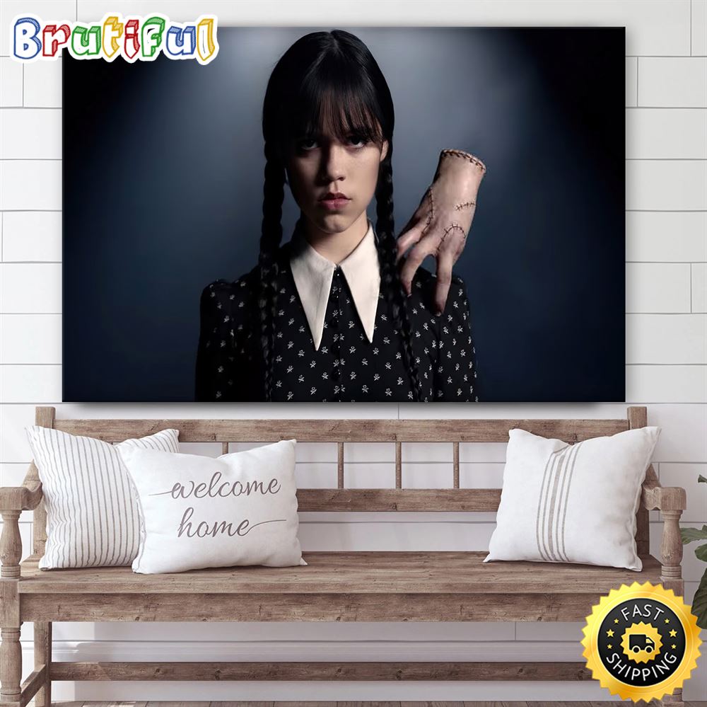 Wednesday Addams and Thing Poster Canvas