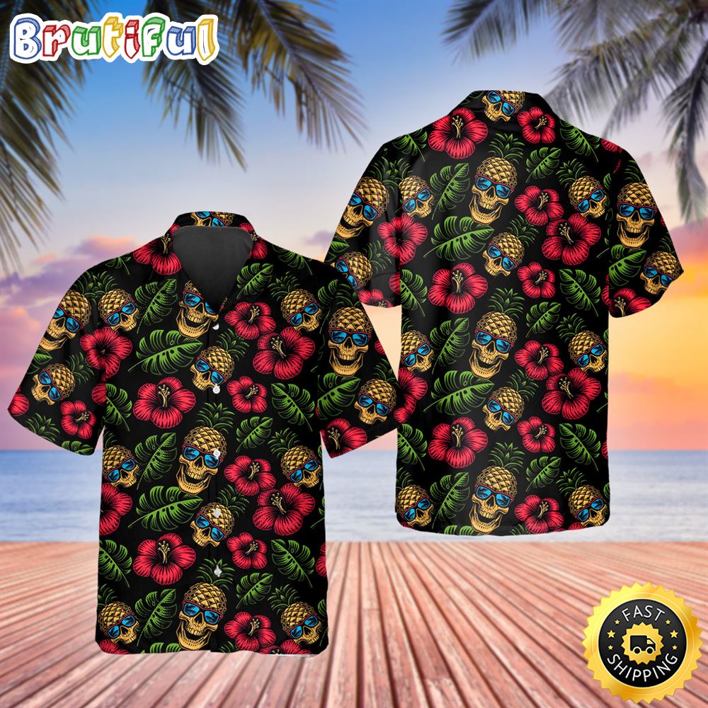 Weird Skull Pineapple Hawaiian Shirt Hawaiian Shirt For Men Best Hawaiian Shirts 1