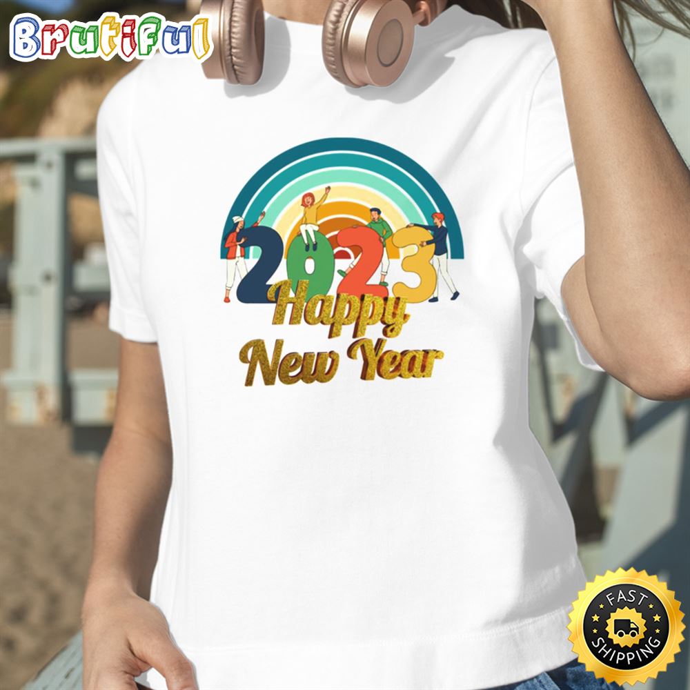 Welcome 2023 Christmas And Happy New Year 2023 Unisex Basic T shirt 1