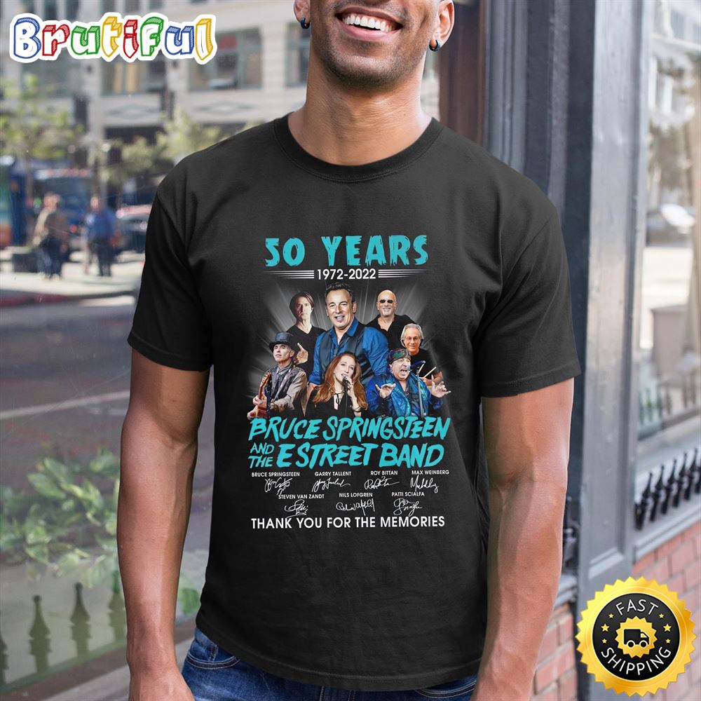 50 Years Bruce Springsteen And The Street Band Thank You For The Memories Unisex T Shirt