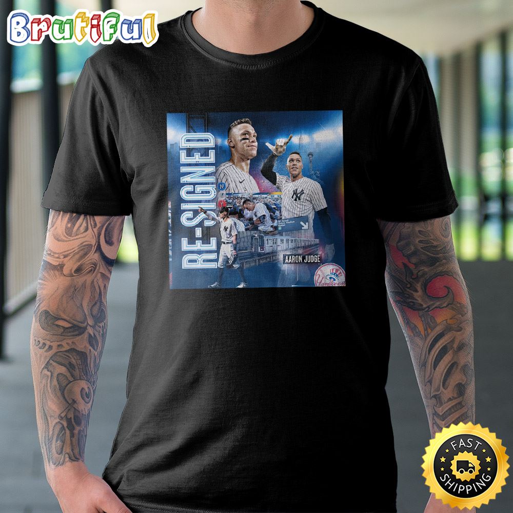 Aaron Judge Player Re-Signed Of The New York Yankees Poster T-Shirt