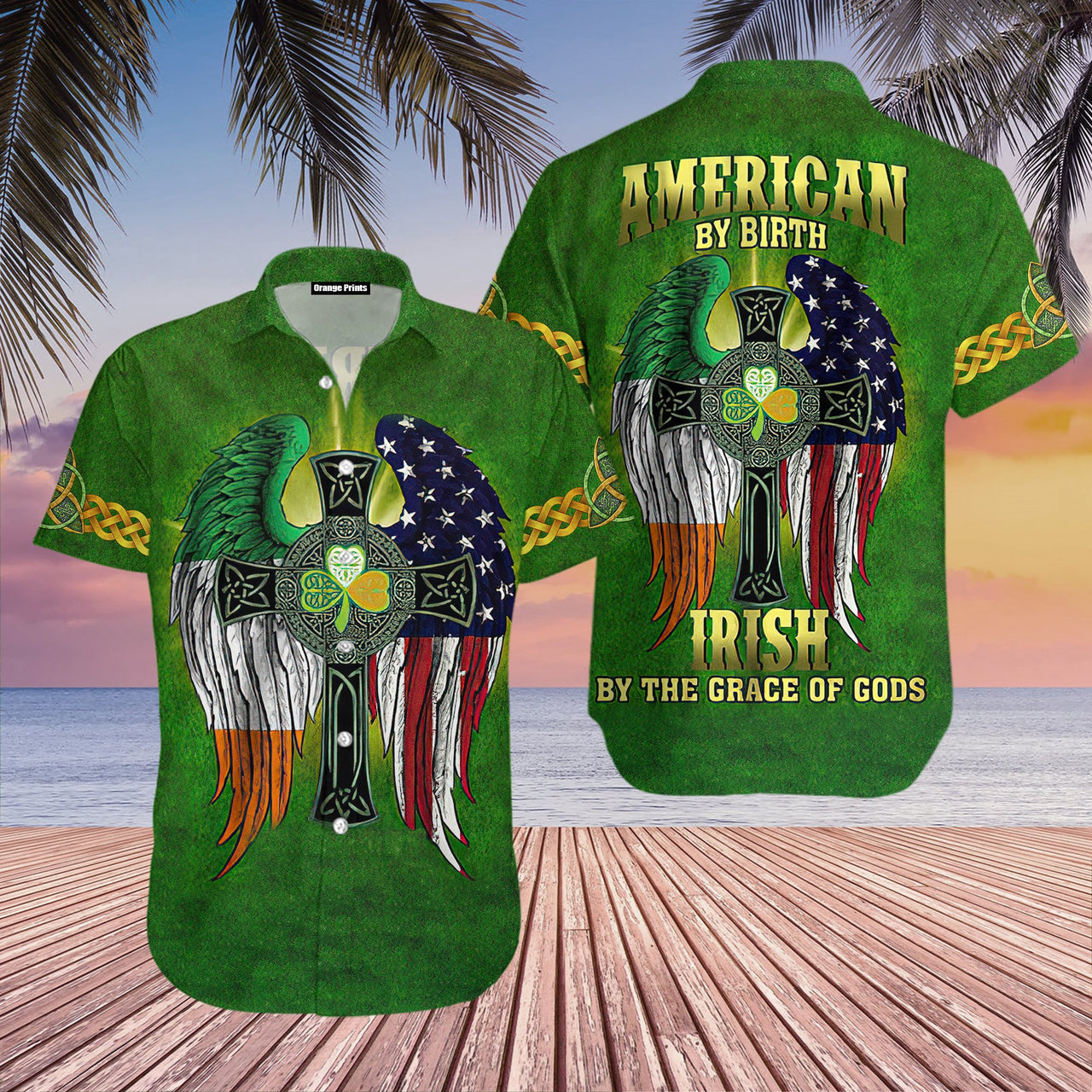 American By Birth Irish St Patrick Day Patricksday Gifts Aloha Hawaiian Shirts 1