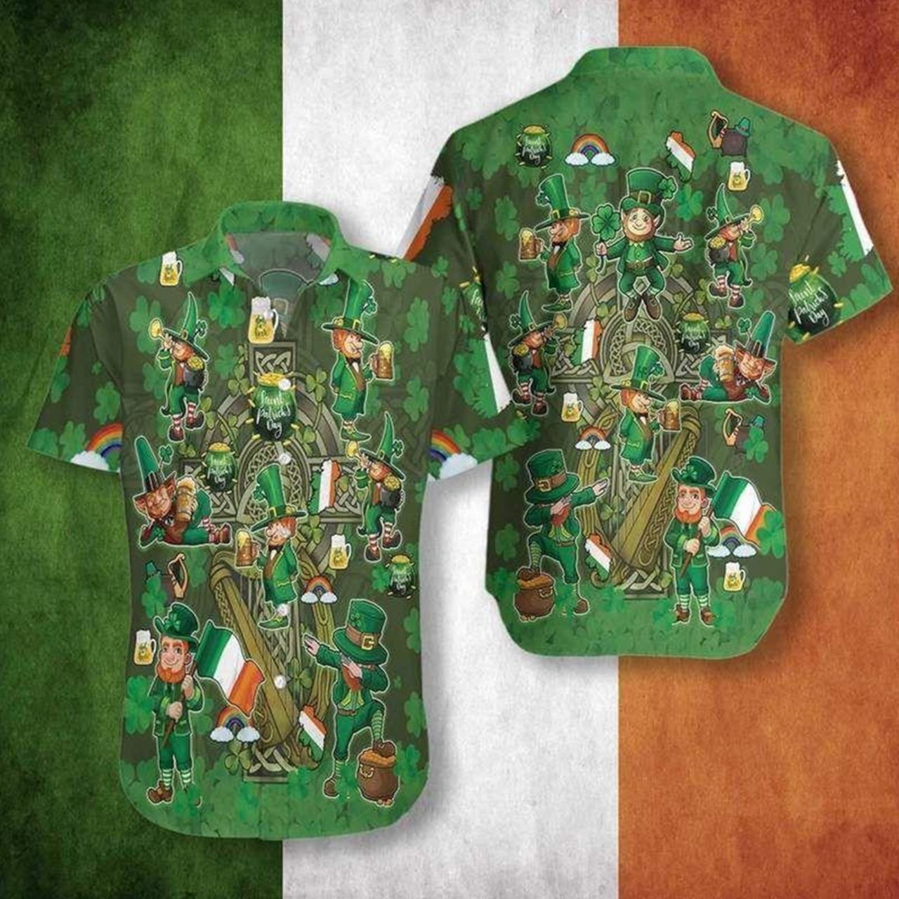 Beach Irish Saint Patrick s Day Patricksday Gifts Aloha Hawaiian Shirts 1