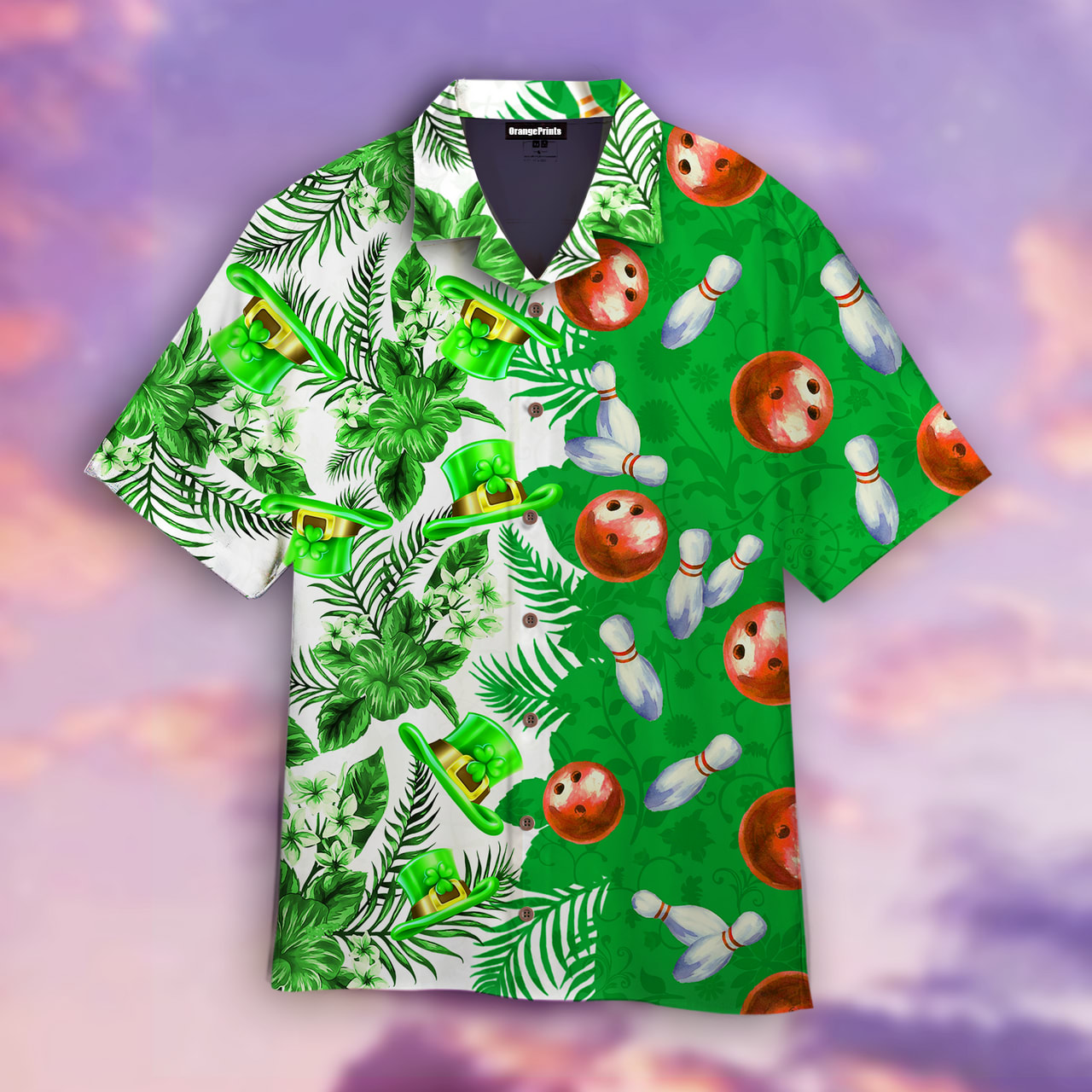 Bowling Floral St Patricks Day Patricksday Gifts Aloha Hawaiian Shirts 1