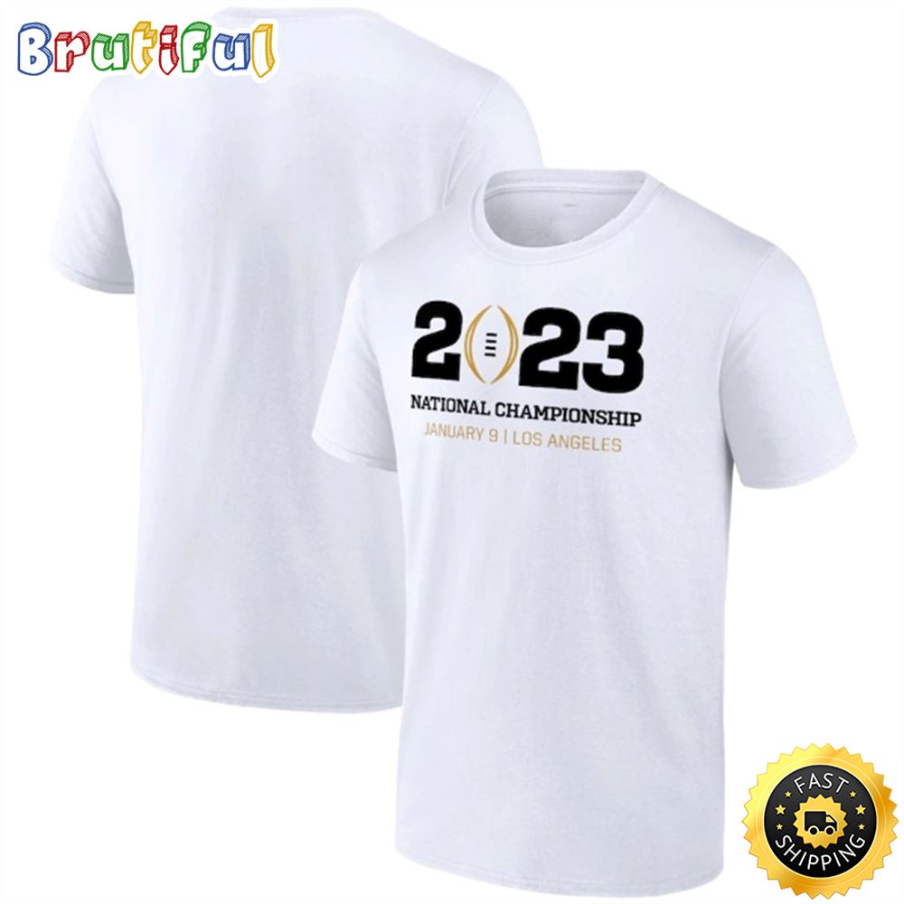 College Football Playoff Fanatics Branded 2023 Event Logo White T shirt
