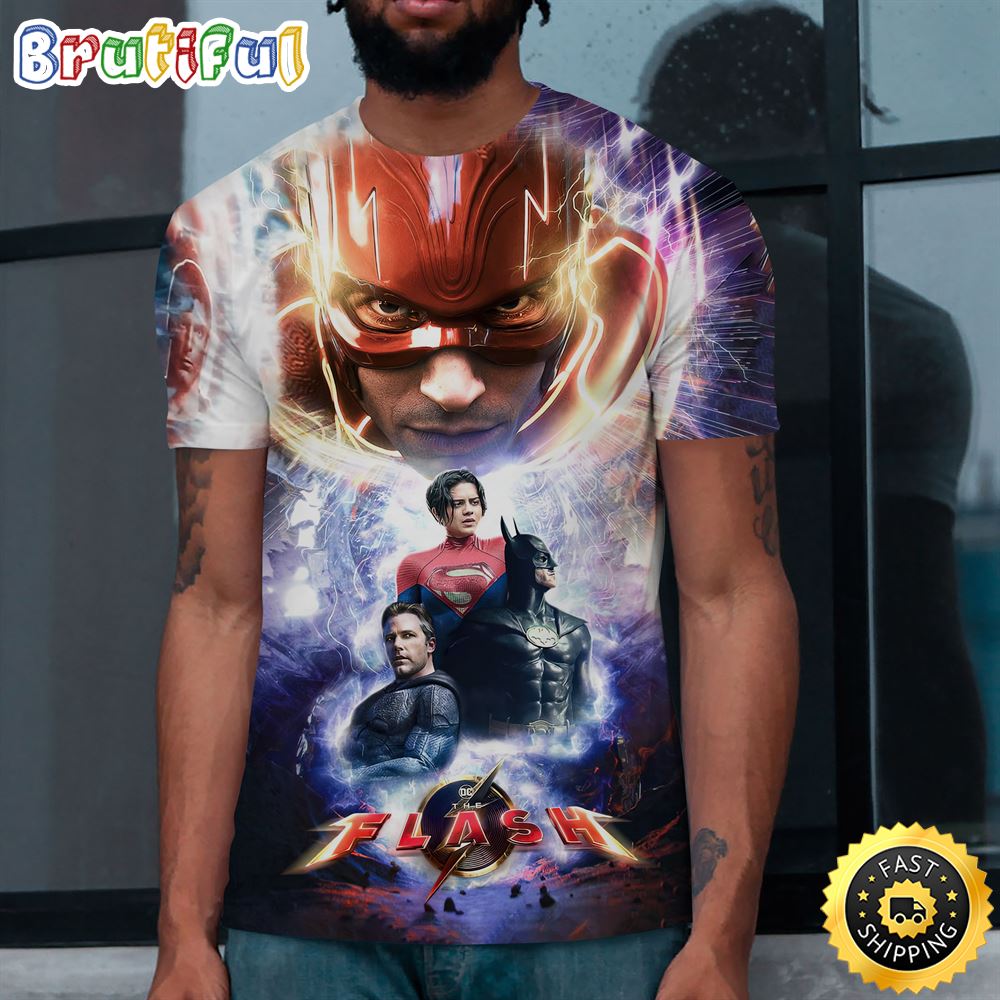 Dc Studios The Flash All Over Print Shirt