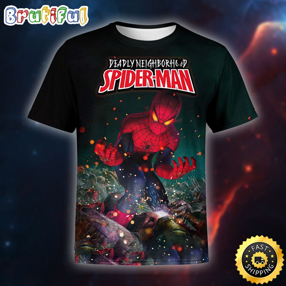 Deadly Neighborhood Spiderman All Over Print Shirt 1