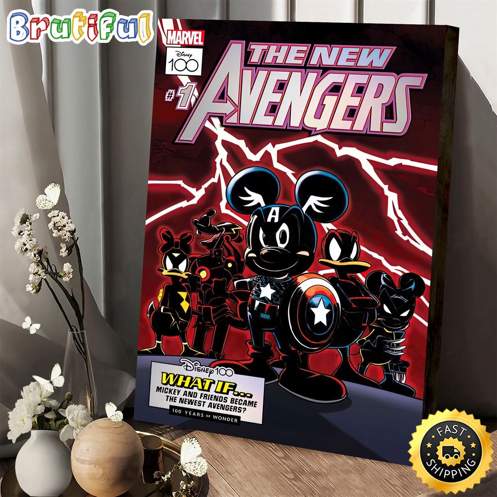 Disney Marvel Mickey And Friends Became The Newest Avengers Poster Canvas 1 1