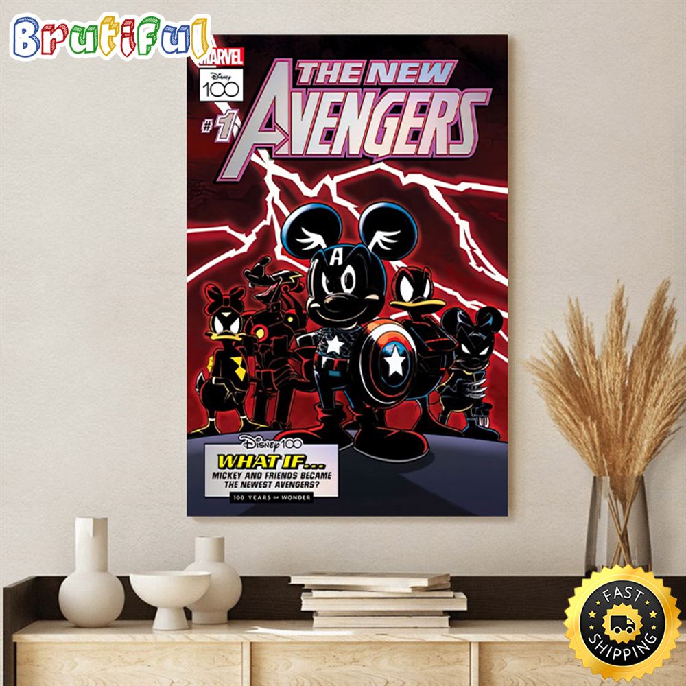 Disney Marvel Mickey And Friends Became The Newest Avengers Poster Canvas 1