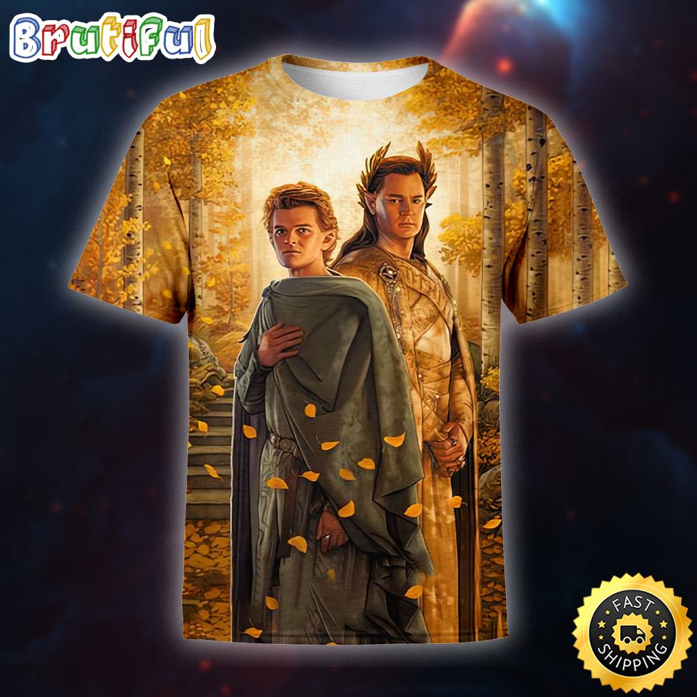 Elrond And Gil Galad Actor The Lord Of The Rings Poster 3d T Shirt All Over Print Shirts