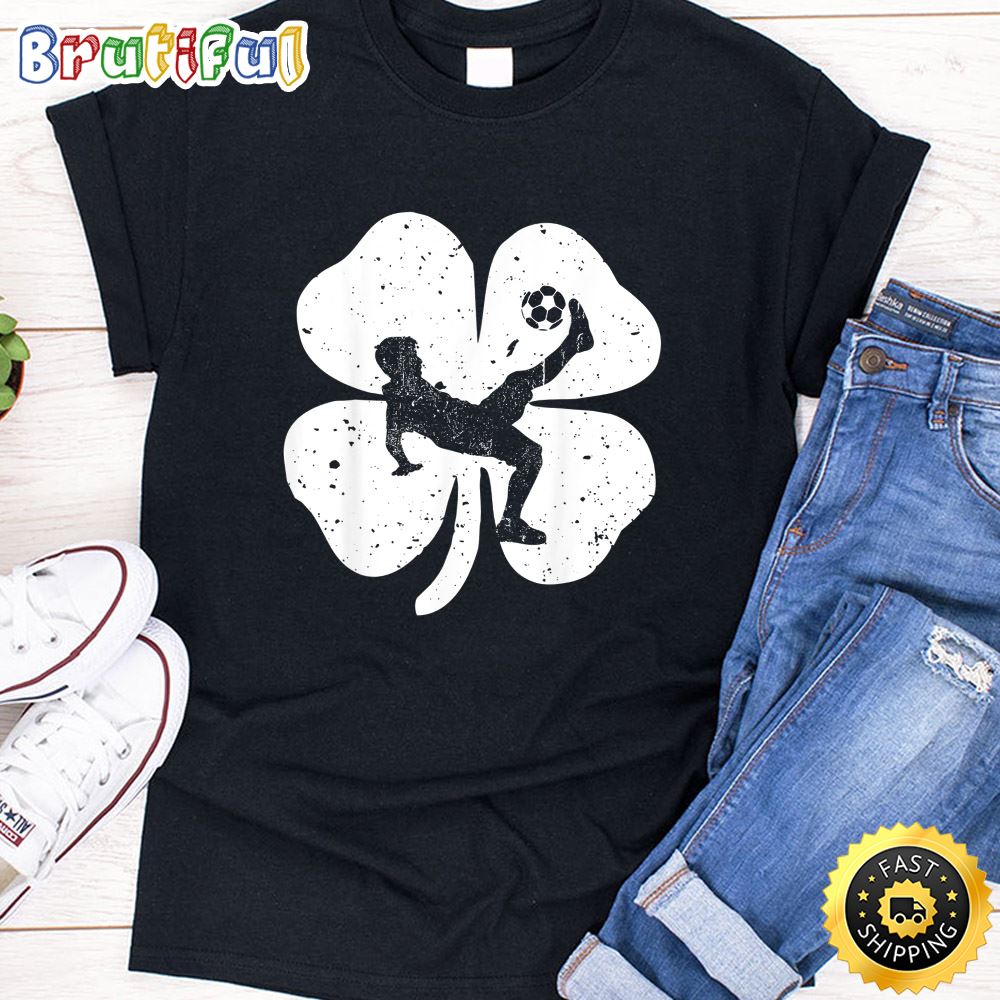 Fun Irish Soccer Shamrocks Costume St Patrick s Day T Shirt