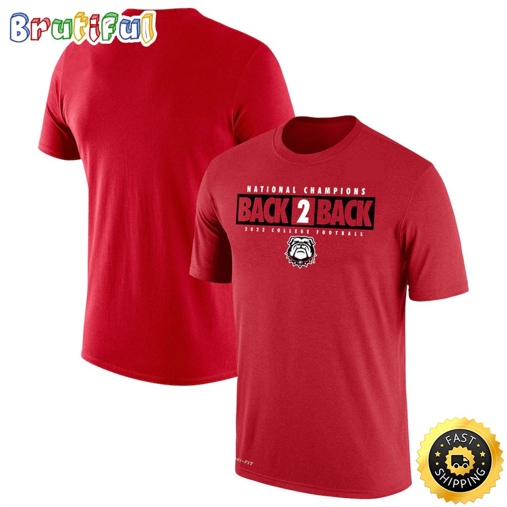Georgia Bulldogs Back To Back College Football Playoff National Champions Local Performance T Shirt