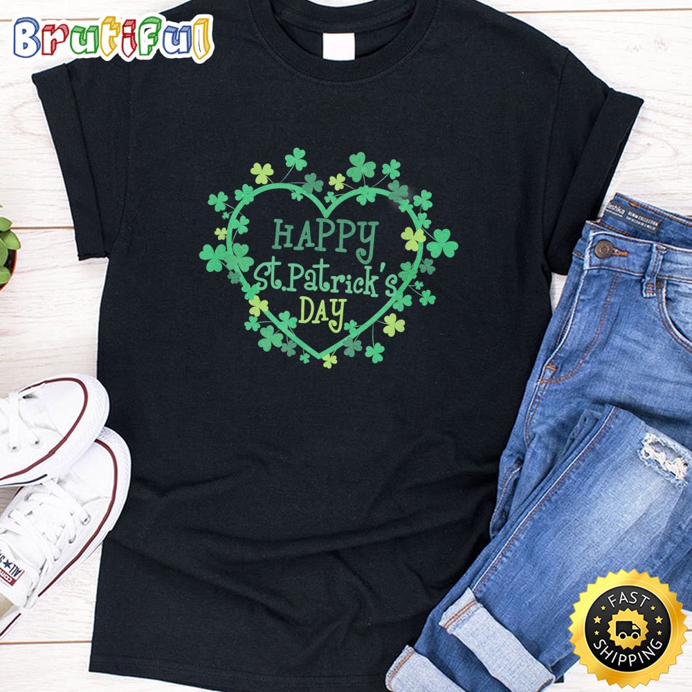 Happy St. Patrick s Day Funny Saint Patrick Irish Girl Boy Long Sleeve T Shirt