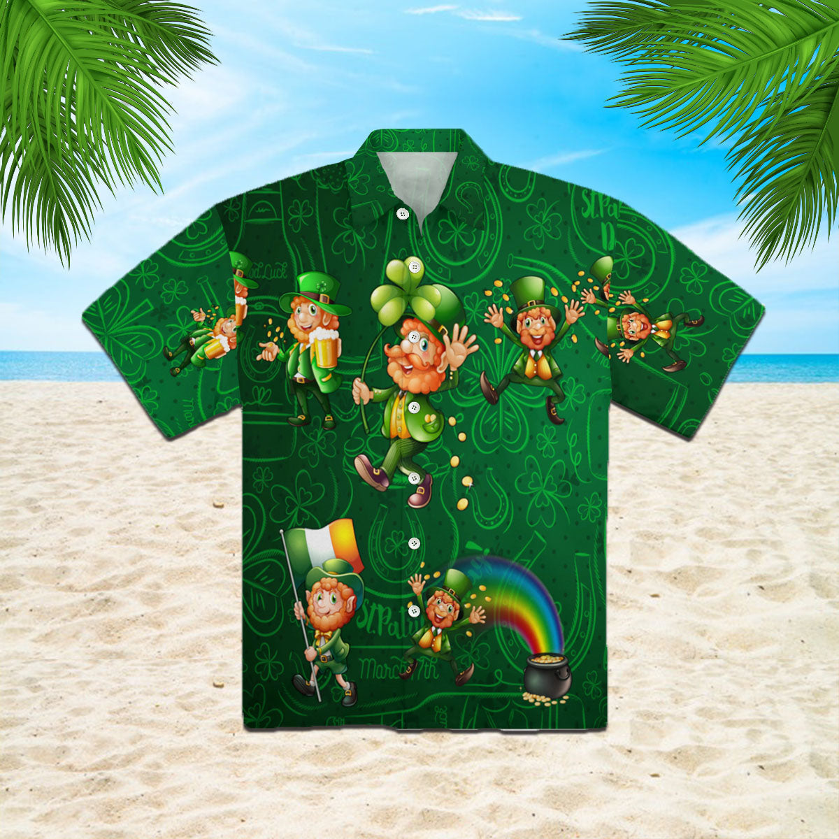 Irish Saint Patrick Day Patricksday Gifts Aloha Hawaiian Shirts 1
