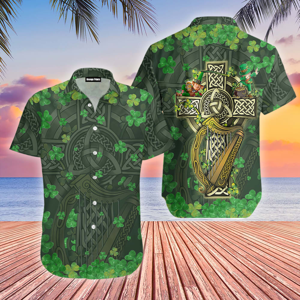 Irish Saint Patricks Day Patricksday Gifts Aloha Hawaiian Shirts 1