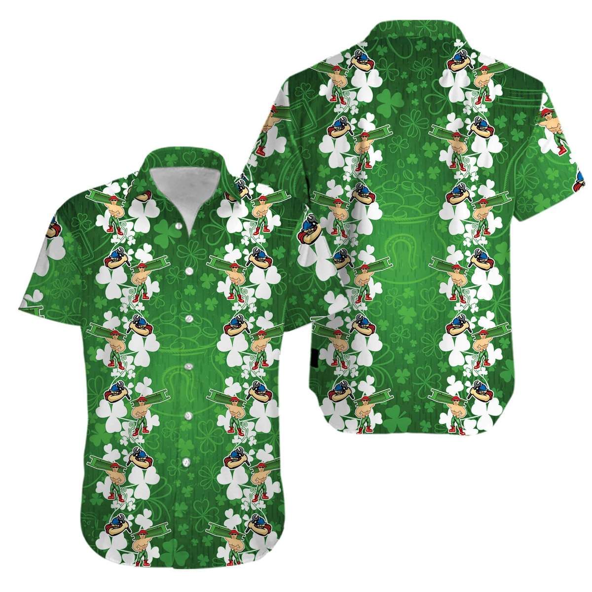 Ironworker Shamrock Happy Saint Patrick s Day Patricksday Gifts Aloha Hawaiian Shirts 1