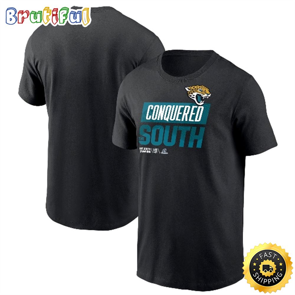 Jacksonville Jaguars 2022 AFC South Division Champions Locker Room Trophy Collection Black T shirt