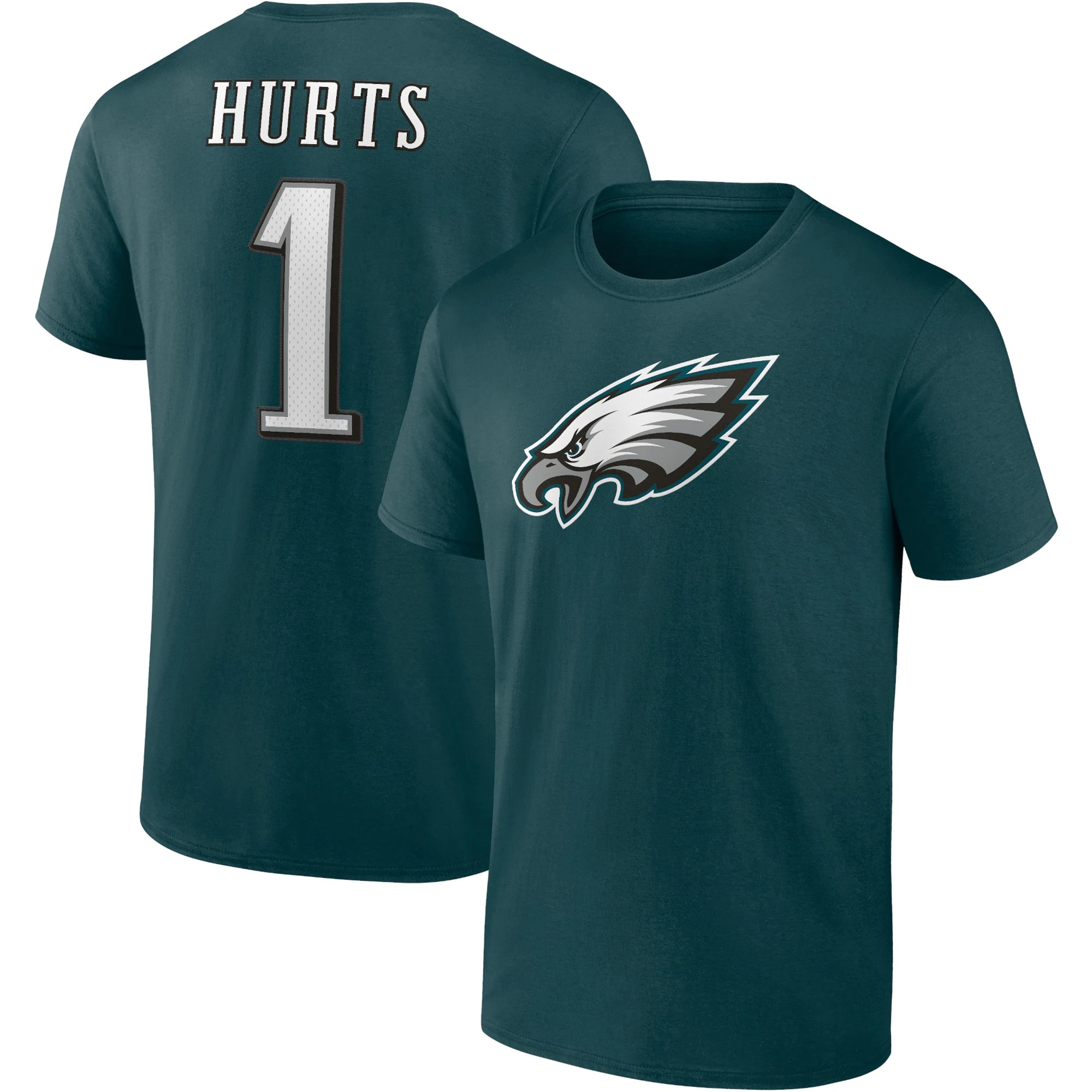 Jalen Hurts Philadelphia Eagles Fanatics Branded Player Icon Midnight Green T shirt