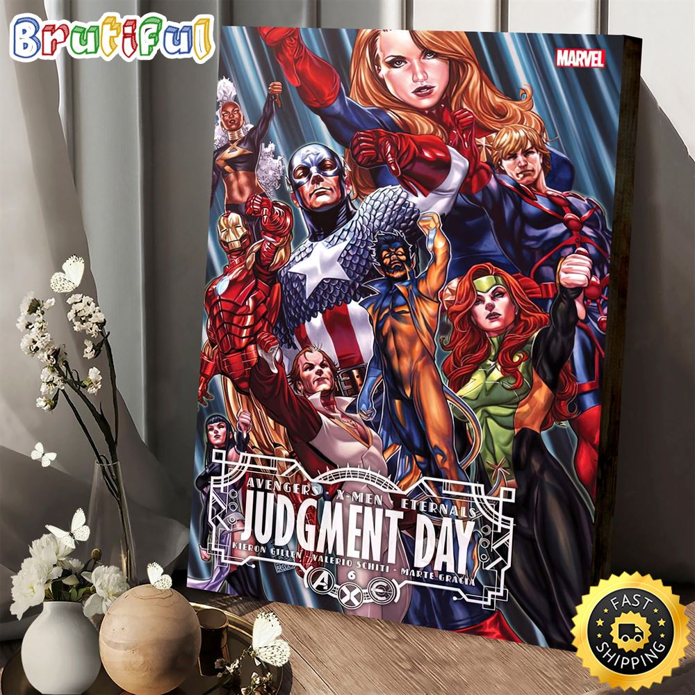 Judgment Day Avengers X Men Enternals Poster Canvas 1
